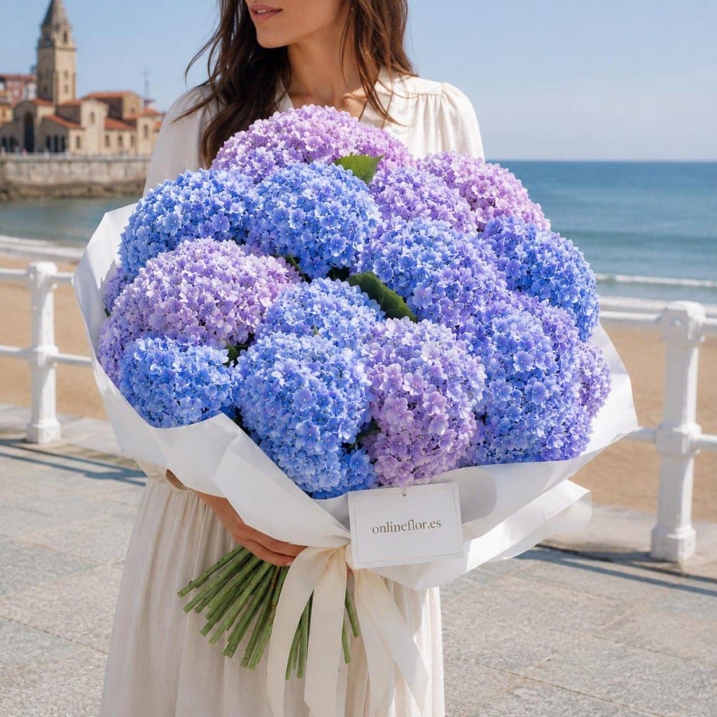 comprar hortensia azul en Gijón, Oviedo y Avilés