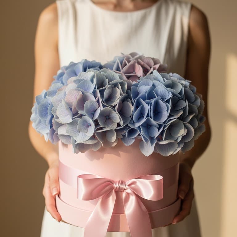 comprar caja de hortensias azules en Gijón, Oviedo y Avilés