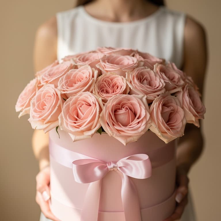 comprar caja de rosas rosa en Gijón, Oviedo y Avilés