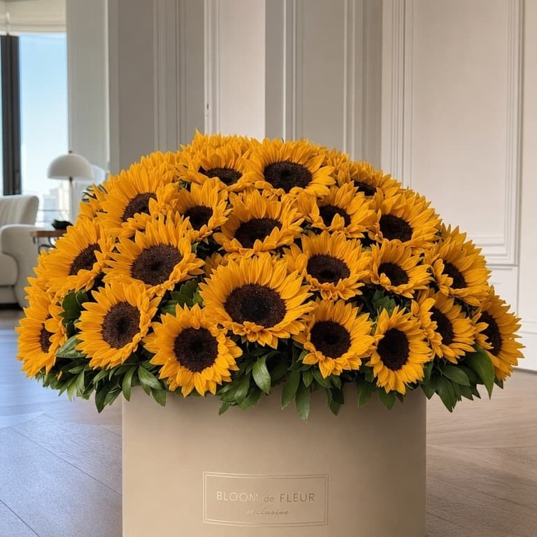 comprar caja de girasoles en Gijón, Oviedo y Avilés