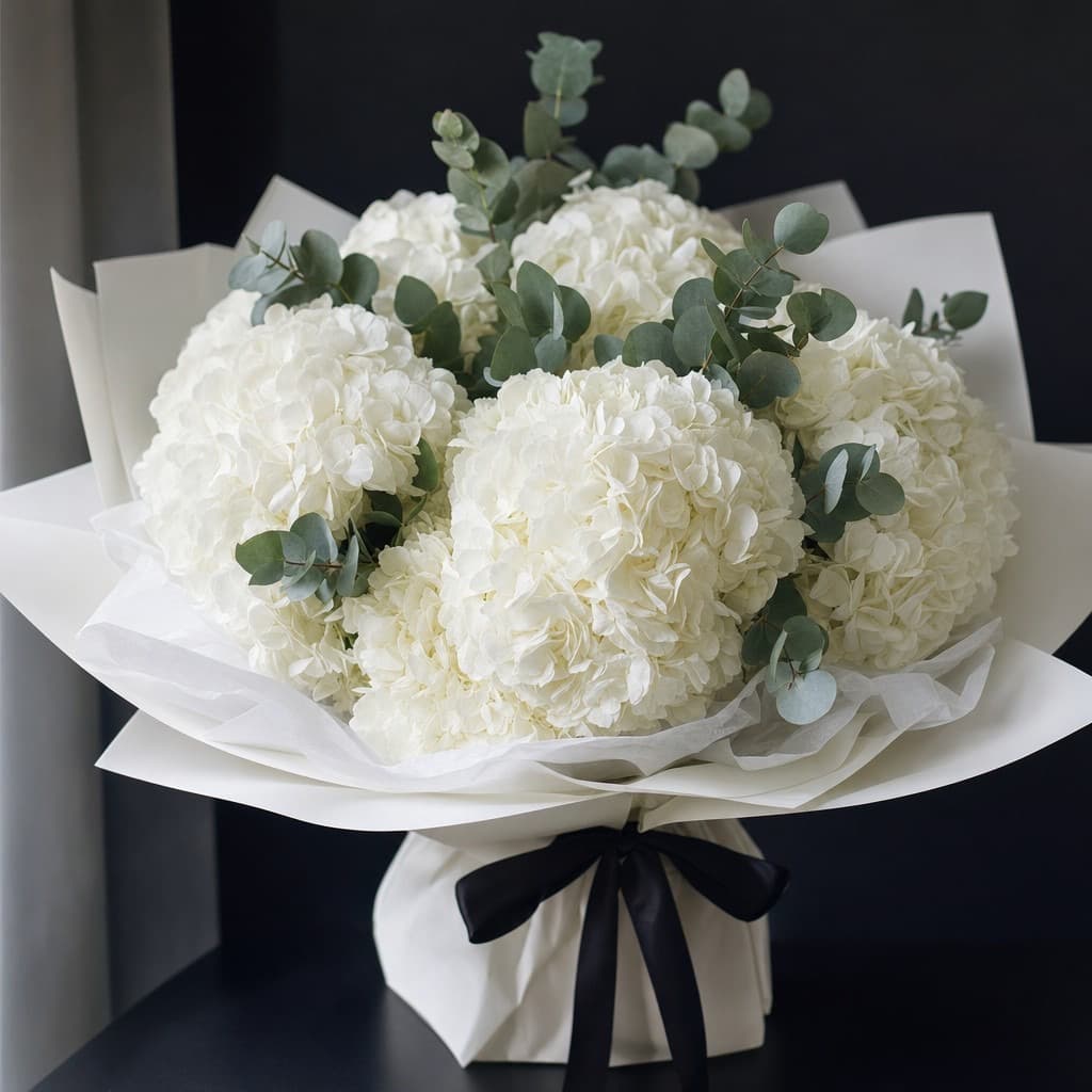 comprar hortensias blancas en Gijón, Oviedo y Avilés
