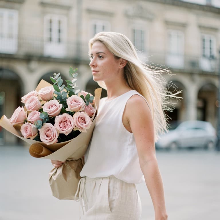 comprar rosas de jardín rosa en Gijón, Oviedo y Avilés