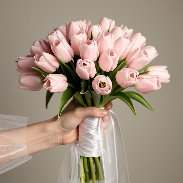 comprar tulipanes rosa nupcial en Gijón, Oviedo y Avilés